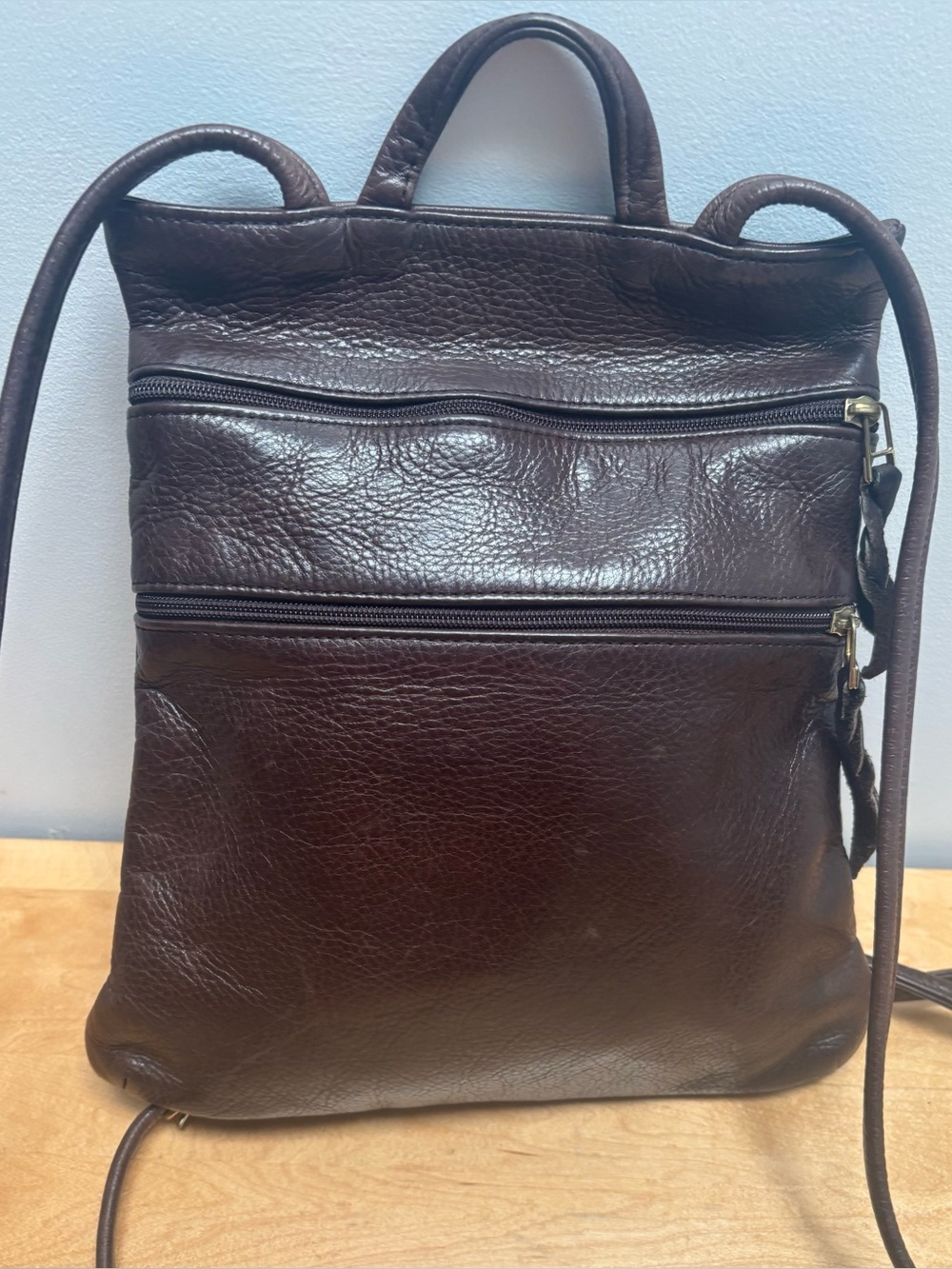 Libaire Brown Leather Backpack